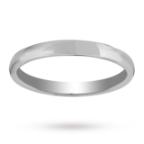 Mappin & Webb 2.5mm Medium Court Ladies Wedding Ring In Palladium