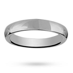 Mappin & Webb 5mm Heavy Court Gents Wedding Ring In Palladium
