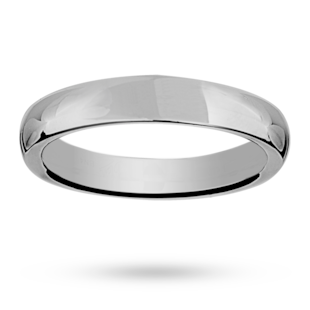 Mappin & Webb 6mm Heavy Court Gents Wedding Ring In Palladium