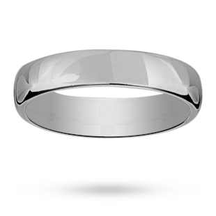 Mappin & Webb 5mm Flat Comfort Fit Gents Court Ring In Palladium