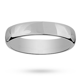 Mappin & Webb 6mm Flat Comfort Fit Gents Court Ring In Palladium