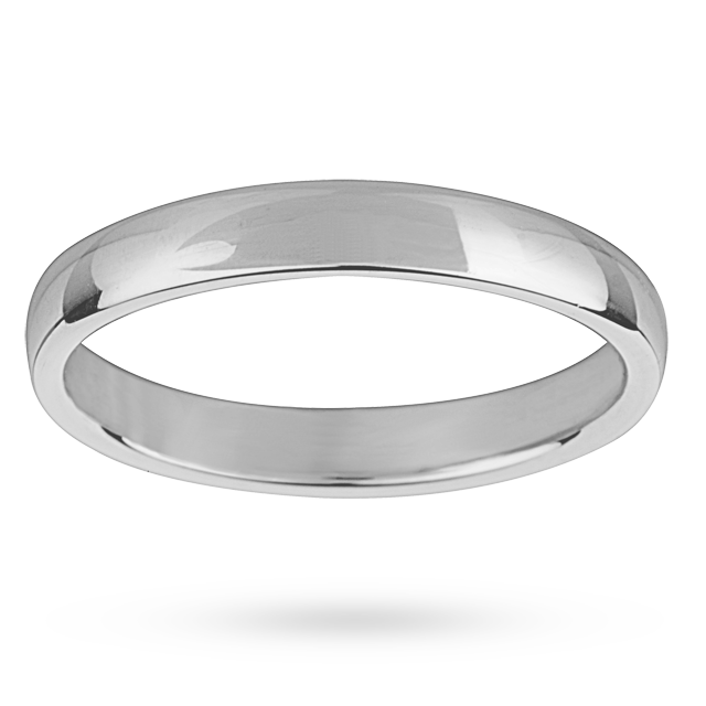 Mappin & Webb 2.5mm Light Court Ladies Wedding Ring In Palladium