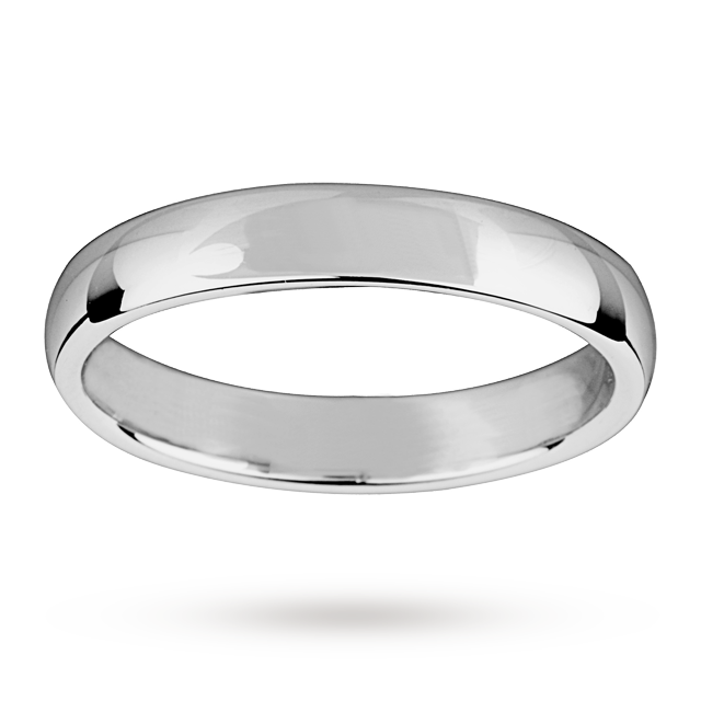 Mappin & Webb 3.5mm Light Court Ladies Wedding Ring In Palladium