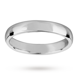 Mappin & Webb 3.5mm Light Court Ladies Wedding Ring In Palladium