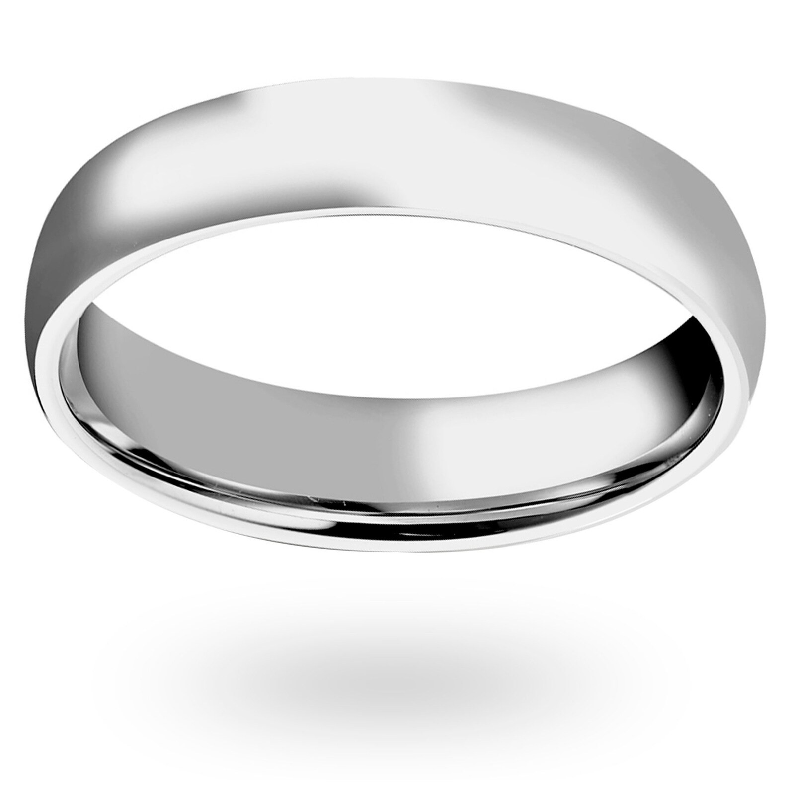 Mappin & Webb Palladium 4mm Standard Court Wedding Ring - Ring Size N.5