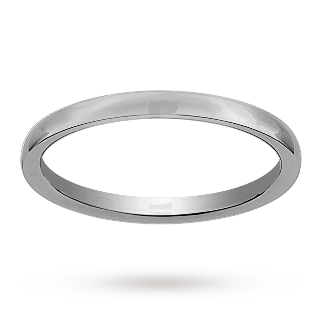 Mappin & Webb 2mm Heavy Court Ladies Wedding Ring In Palladium
