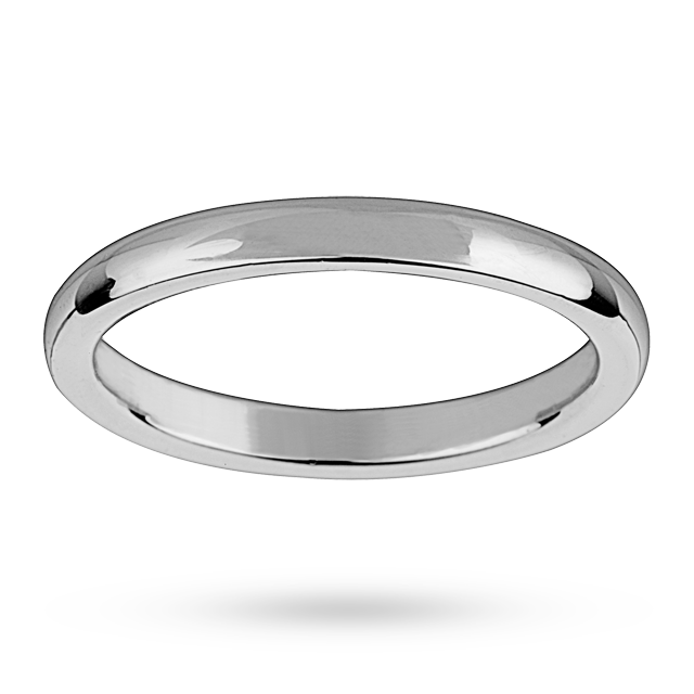 Mappin & Webb 2.5mm Heavy Court Ladies Wedding Ring In Palladium