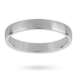 Mappin & Webb 3mm Light Low Domed Ladies Wedding Ring In Palladium