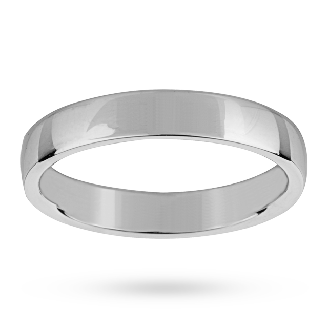 Mappin & Webb 3.5mm Low Domed Ladies Court Wedding Ring In Palladium