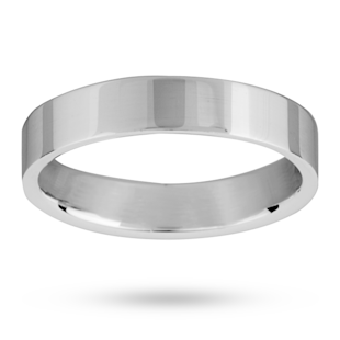 Mappin & Webb 4mm Low Domed Ladies Court Wedding Ring In Palladium