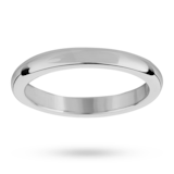Mappin & Webb 2.5mm Flat Sided D Shape Ladies Wedding Ring In Palladium