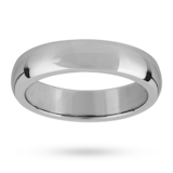Mappin & Webb 5mm Flat Sided D Shape Gents Wedding Ring In Palladium