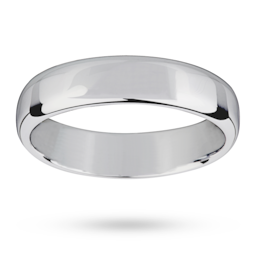08010382 - 5mm Light Flat Comfort Fit Gents Court Ring In Palladium