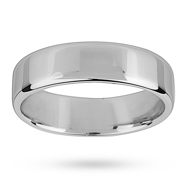 Mappin & Webb 6mm Light Flat Comfort Fit Gents Court Ring In Palladium