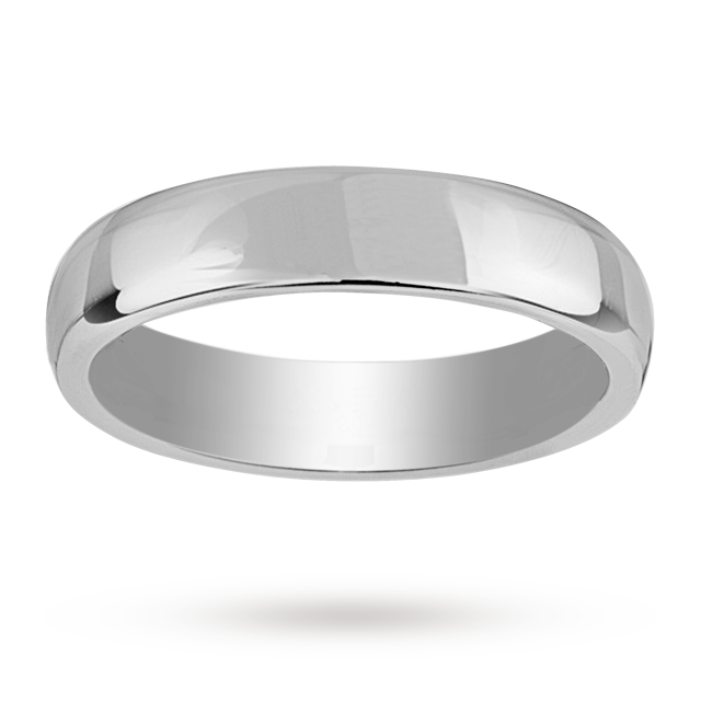 Mappin & Webb 4mm Medium Court Ladies Wedding Ring In Palladium
