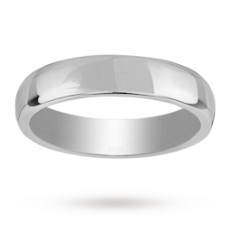 08010406 - 4mm Medium Court Ladies Wedding Ring In Palladium