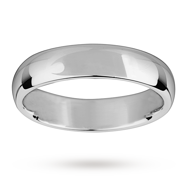 Mappin & Webb 5mm Medium Court Gents Wedding Ring In Palladium