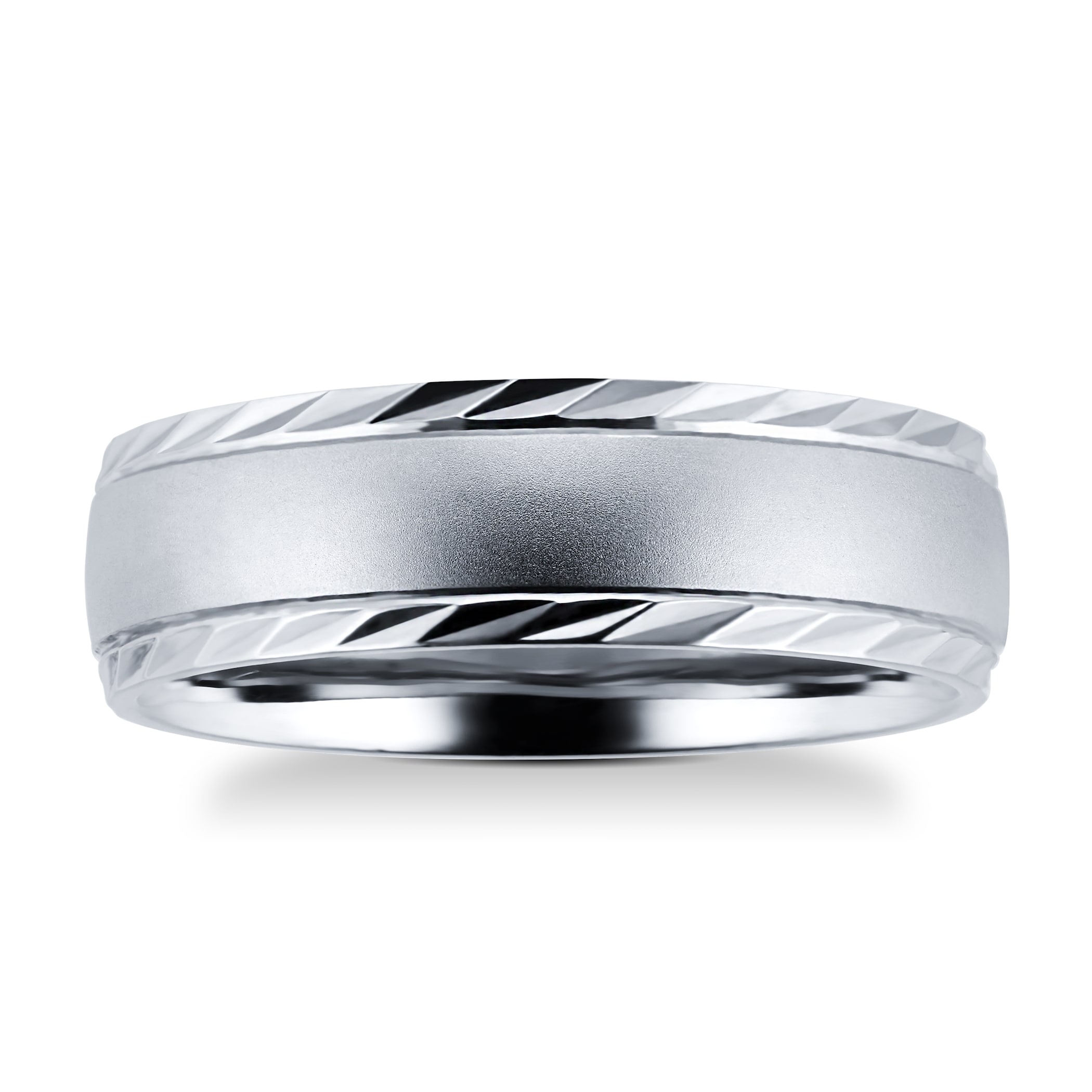 Goldsmiths Palladium 500 6mm Fancy Gents Ring Goldsmiths Palladium 500 6mm Fancy Gents Ring