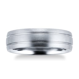 08010738 - Palladium 500 6mm Fancy Gents Ring