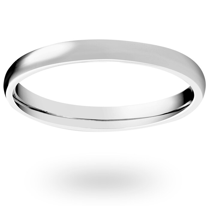 Mappin & Webb Palladium 2mm Standard Court Wedding Ring
