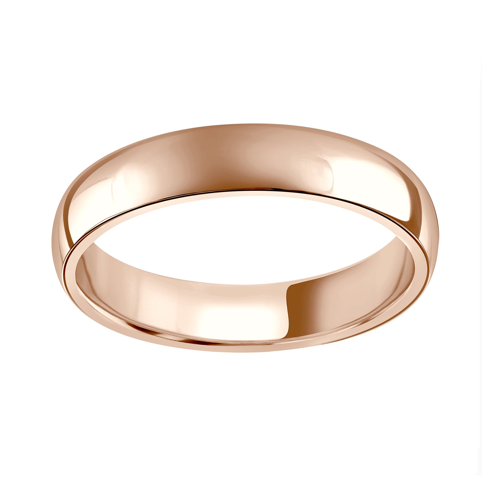 18ct Rose Gold 3.5mm Standard Court Wedding Ring - Ring Size P