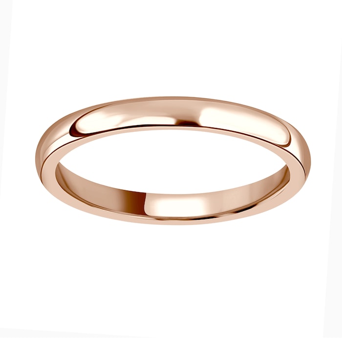 Mappin & Webb 18ct Rose Gold 2mm Heavy Court Wedding Ring