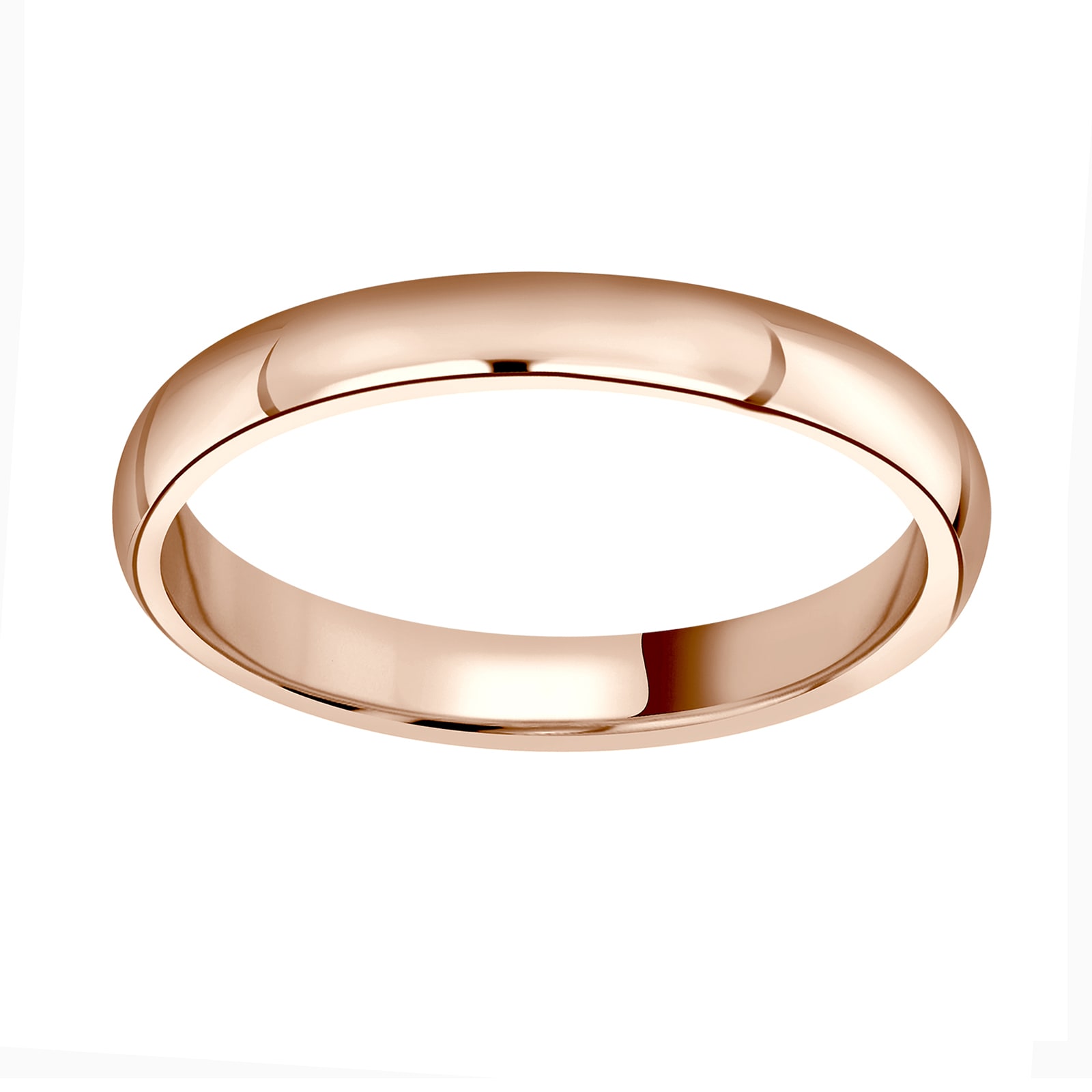 Mappin & Webb 18ct Rose Gold 2.5mm Heavy Court Wedding Ring