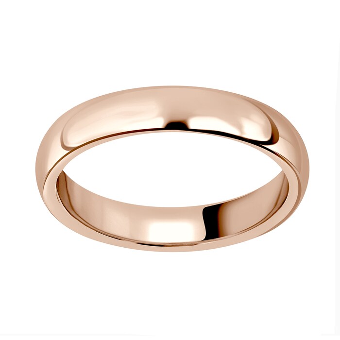Mappin & Webb 18ct Rose Gold 3mm Heavy Court Wedding Ring