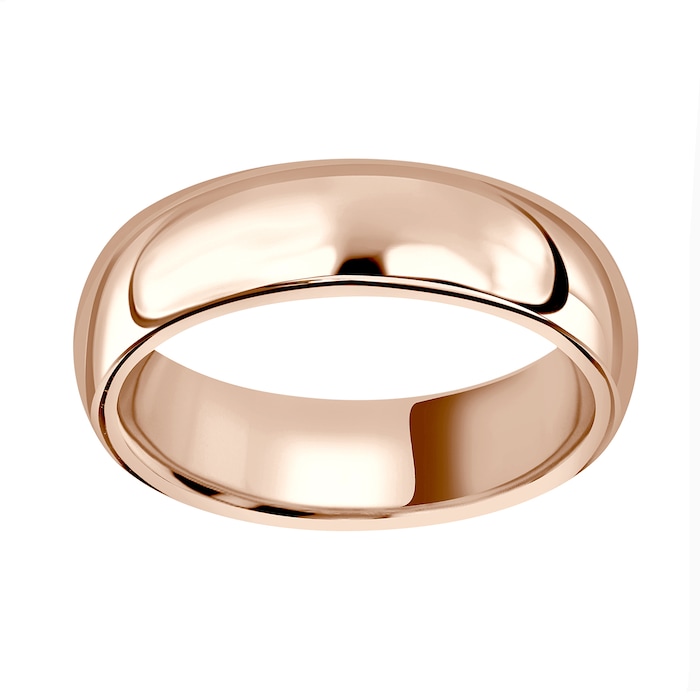 Mappin & Webb 18ct Rose Gold 4mm Heavy Court Wedding Ring