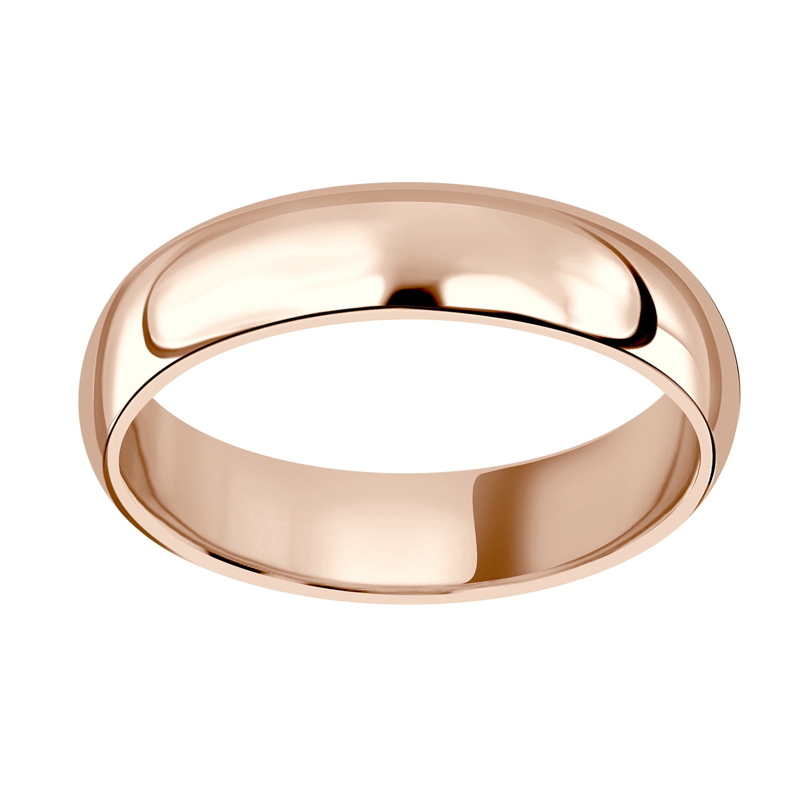 18ct Rose Gold 5mm Heavy Court Wedding Ring - Ring Size G