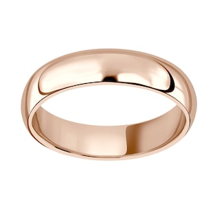 Mappin & Webb 18ct Rose Gold 5mm Heavy Court Wedding Ring