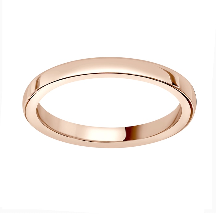 Mappin & Webb 18ct Rose Gold 2mm Luxury Court Wedding Ring