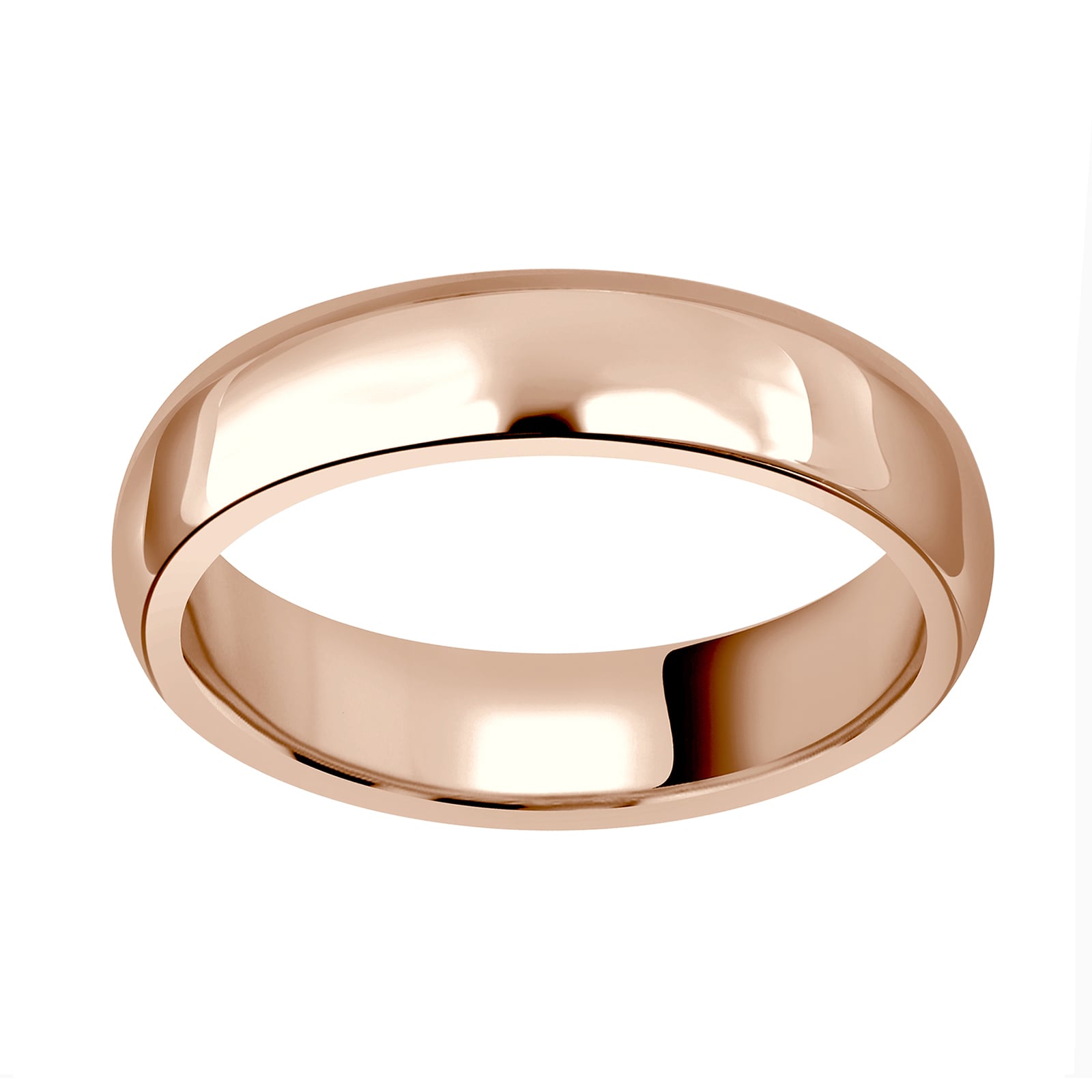 18ct Rose Gold 5mm Luxury Court Wedding Ring - Ring Size X