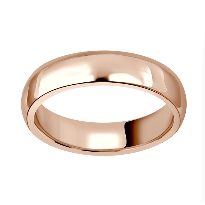 Mappin & Webb 18ct Rose Gold 5mm Luxury Court Wedding Ring
