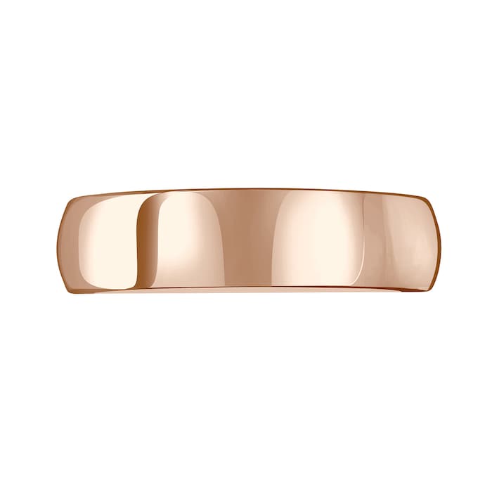 Mappin & Webb 18ct Rose Gold 6mm Luxury Court Wedding Ring