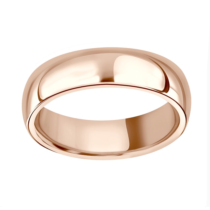Mappin & Webb 18ct Rose Gold 7mm Luxury Court Wedding Ring