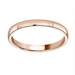 08010783 - 18ct Rose Gold 2mm Standard Domed Court Wedding Ring