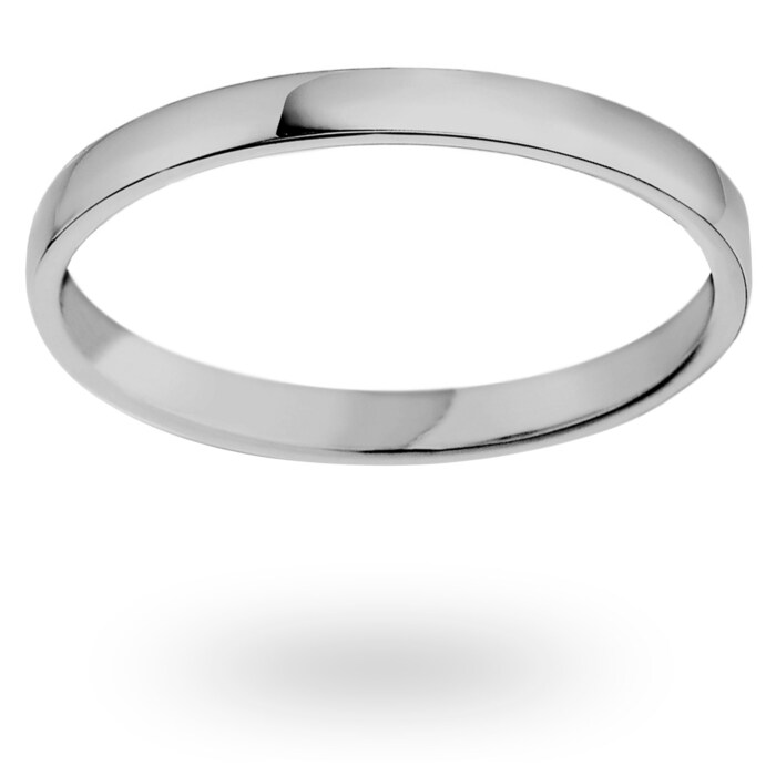 Mappin & Webb Palladium 2mm Standard Domed Court Wedding Ring