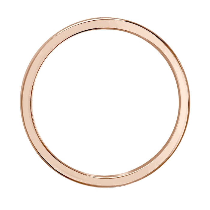 Mappin & Webb 18ct Rose Gold 2.5mm Standard Domed Court Wedding Ring