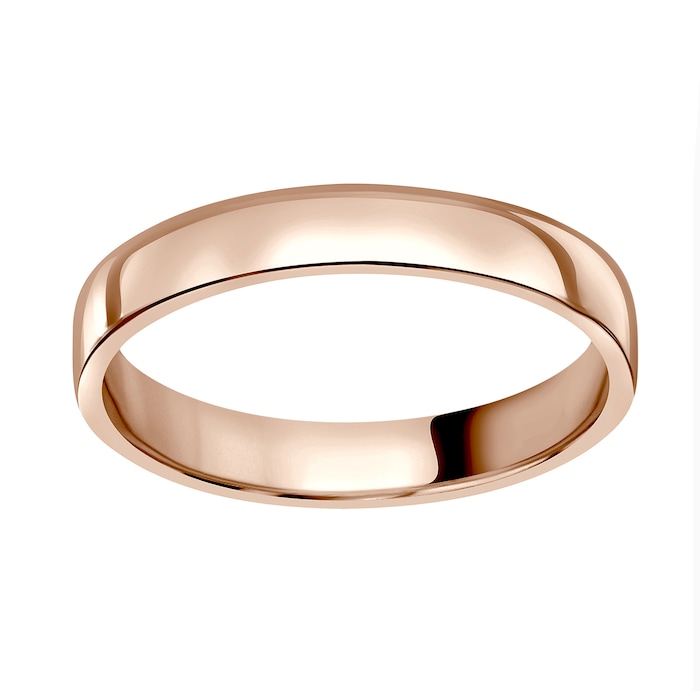 Mappin & Webb 18ct Rose Gold 3mm Standard Domed Court Wedding Ring