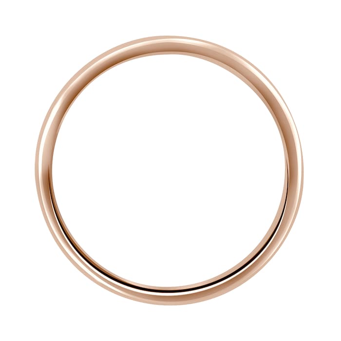 Mappin & Webb 18ct Rose Gold 3mm Standard Domed Court Wedding Ring