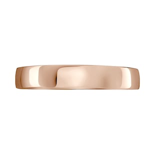 Mappin & Webb 18ct Rose Gold 3.5mm Standard Domed Court Wedding Ring