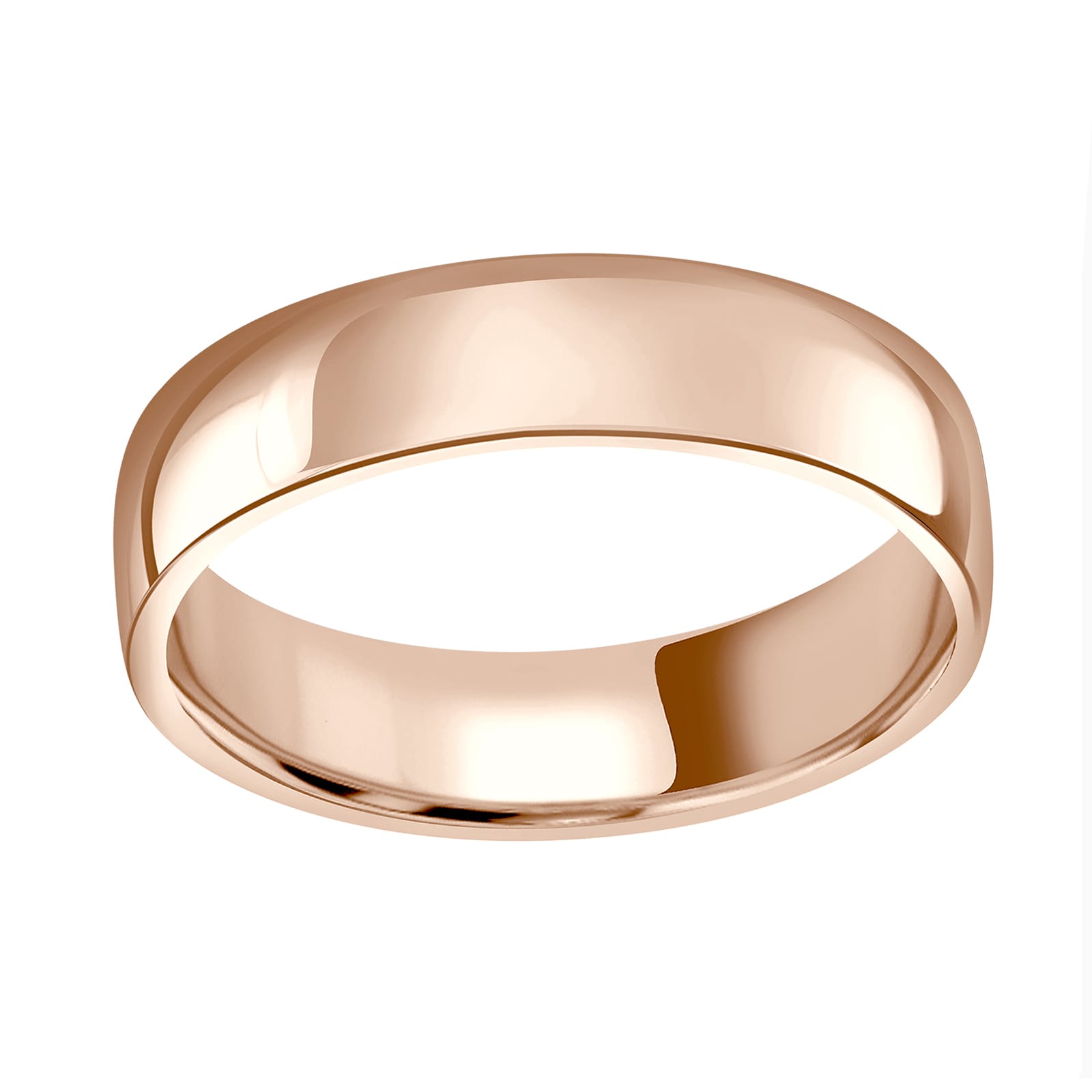 Mappin & Webb 18ct Rose Gold 5mm Standard Domed Court Wedding Ring