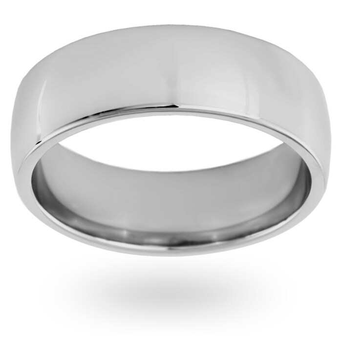 Mappin & Webb Palladium 7mm Standard Domed Court Wedding Ring