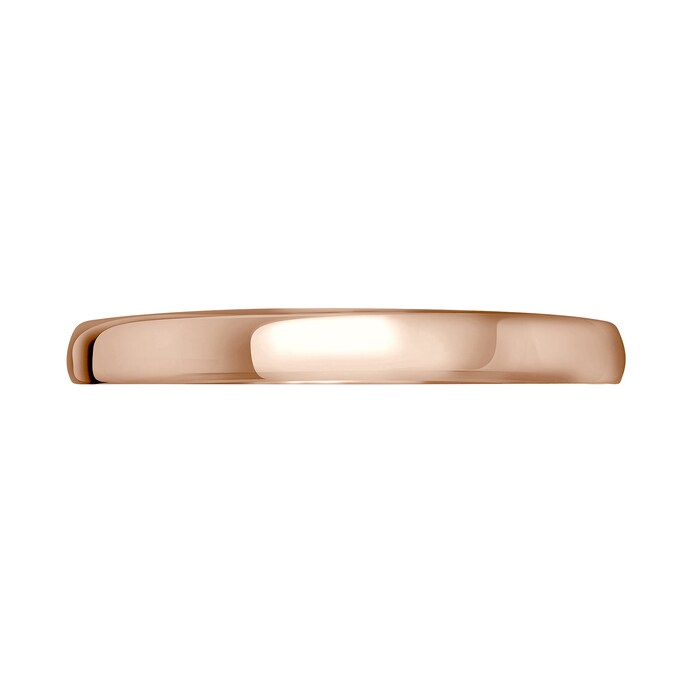 Mappin & Webb 18ct Rose Gold 2.5mm Luxury D-shape Court Wedding Ring