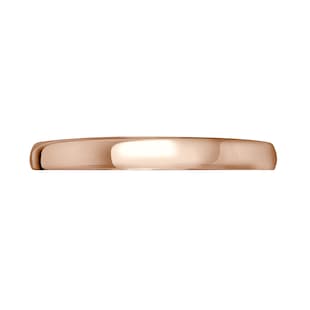 Mappin & Webb 18ct Rose Gold 2.5mm Luxury D-shape Court Wedding Ring