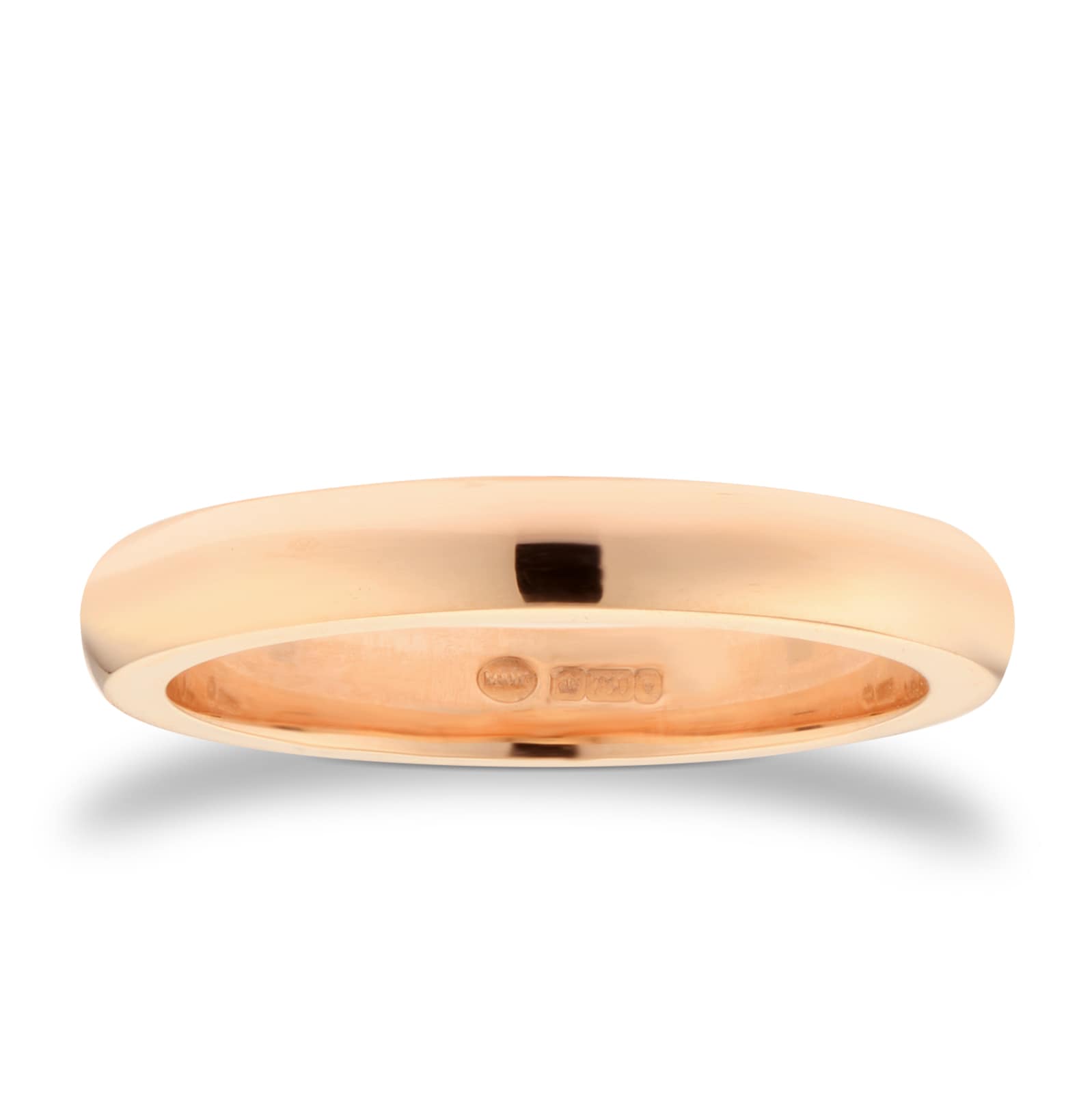 Mappin & Webb 18ct Rose Gold 3mm Luxury D-shape Court Wedding Ring Mappin & Webb 18ct Rose Gold 3mm Luxury D-shape Court Wedding Ring