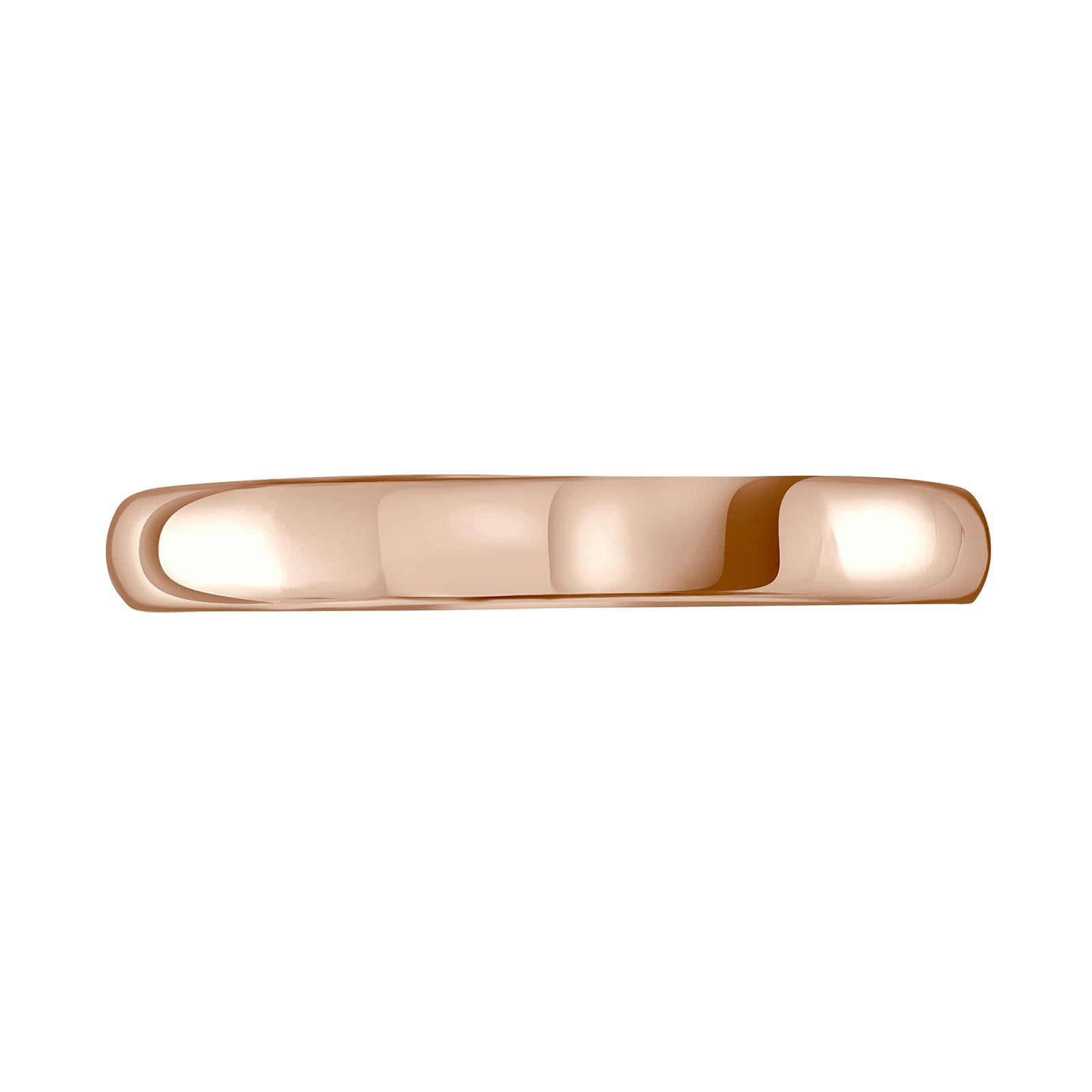 Mappin & Webb 18ct Rose Gold 3mm Luxury D-shape Court Wedding Ring