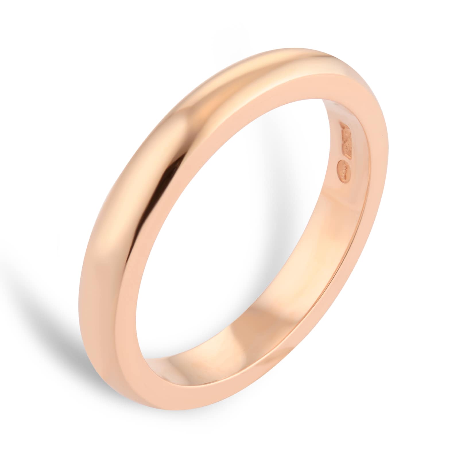 Mappin & Webb 18ct Rose Gold 3mm Luxury D-shape Court Wedding Ring Mappin & Webb 18ct Rose Gold 3mm Luxury D-shape Court Wedding Ring