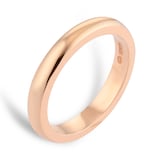 Mappin & Webb 18ct Rose Gold 3mm Luxury D-shape Court Wedding Ring - Ring Size X
